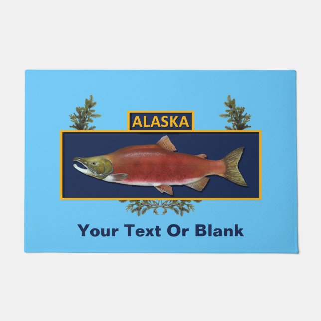Paillasson Badge du pêcheur de combat de l'Alaska (Devant)