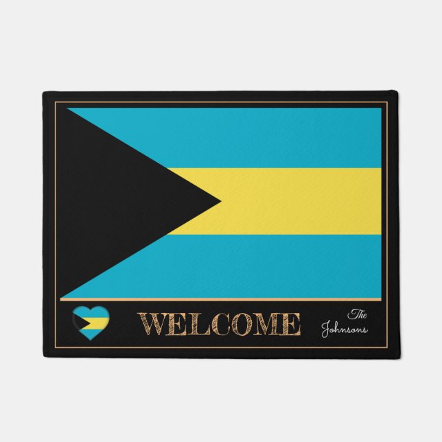 Paillasson Bahamas & Bahamas Flag house mats/sports Welcome (Devant)