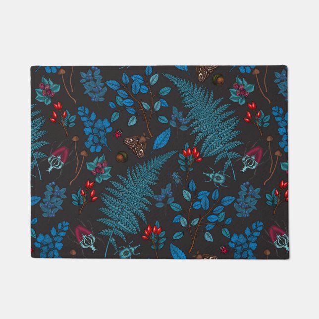 Paillasson Baies forestières, feuilles et boeufs 1 (Devant)