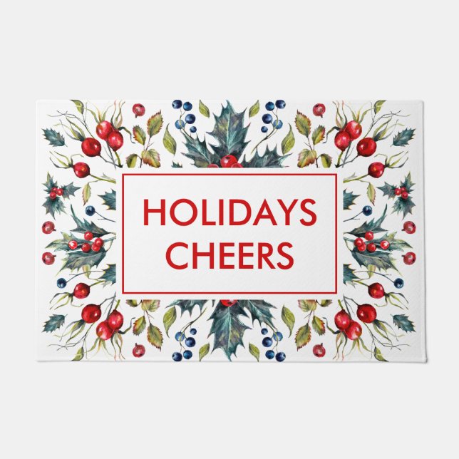 Paillasson Baies rouges de Noël (Devant)