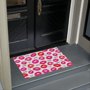 Paillasson Baisers XOXO rouge et rose