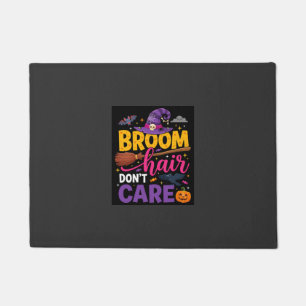 Paillasson Balai d'Halloween Cheveux S'en Fout Citation de So