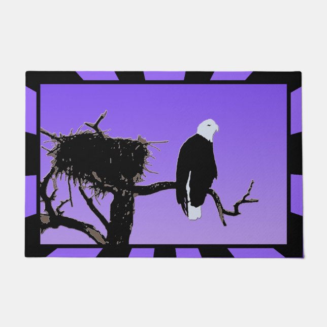 Paillasson Bald Eagle at Sunset - Art original de la faune (Devant)