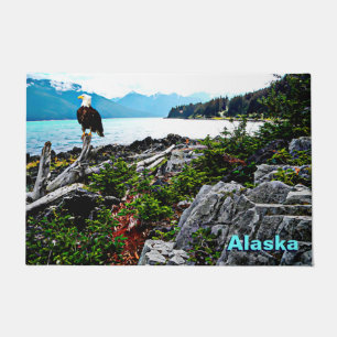 Paillasson Bald Eagle Sur La Côte De L'Alaska