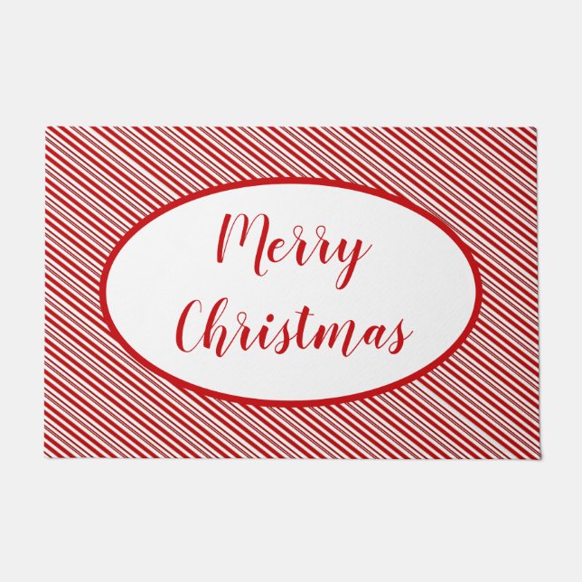 Paillasson Bande de bonbons de menthe à la menthe personnalis (Devant)