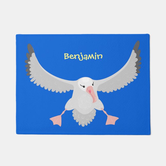 Paillasson Bande dessinée de l'oiseau mûre albatros (Devant)
