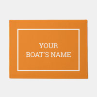 Bandeau de nom de bateau personnalisé orange