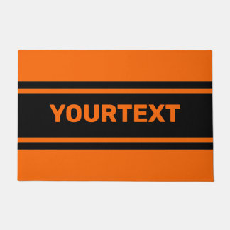 Paillasson Bandes de course orange personnalisées