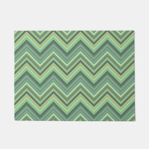 Paillasson Bandes de zigzag vert olive