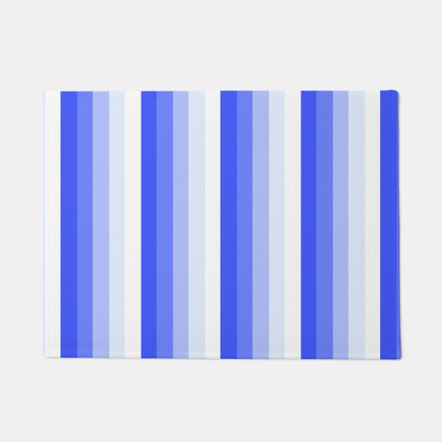 Paillasson Bandes d'ombre bleu royal (Devant)