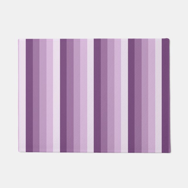 Paillasson Bandes d'ombre prune violette (Devant)