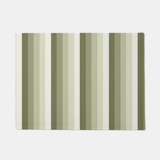 Paillasson Bandes d'ombre vert olive (Devant)