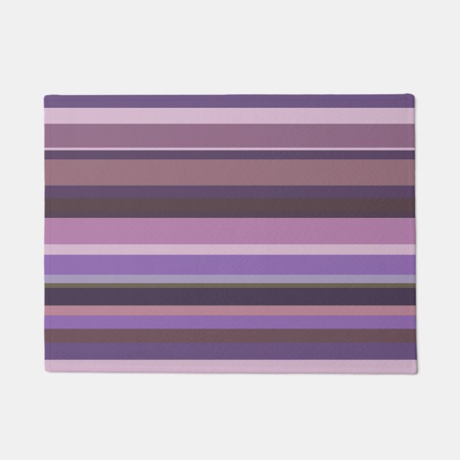 Paillasson Bandes horizontales mauves (Devant)