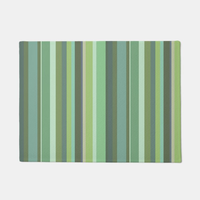 Paillasson Bandes horizontales vert olive (Devant)