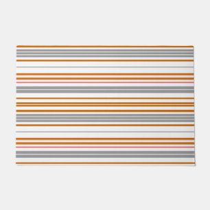 Paillasson Bandes marron gris mignonne