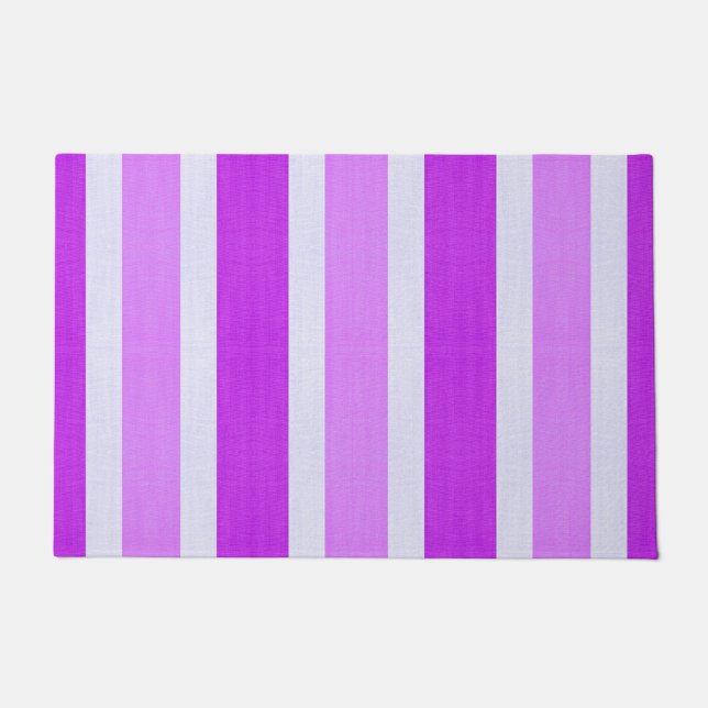 Paillasson Bandes violettes et blanches (Devant)