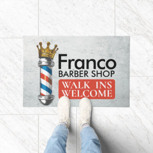 Paillasson Barber Shop Poles Barbershop Hair Styliste Bienven