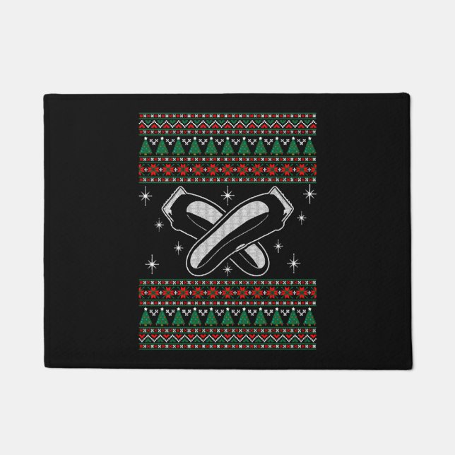 Paillasson Barber Ugly Christmas Sweater Xmas (Devant)