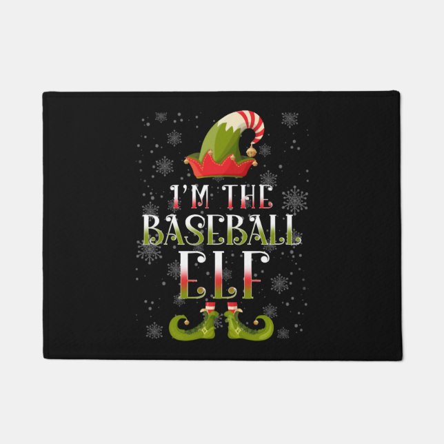 Paillasson Baseball Elf Christmas (Devant)