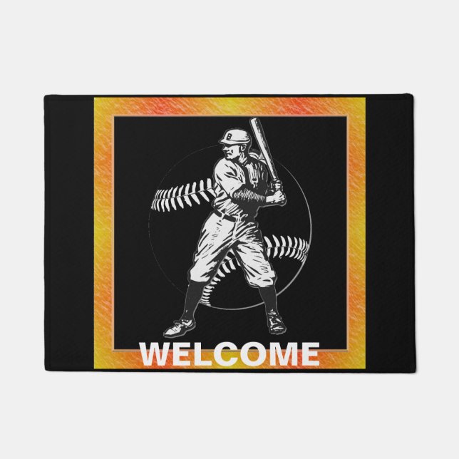Paillasson Baseball : mat Vintage (Devant)