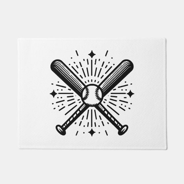 Paillasson baseball vintage (Devant)