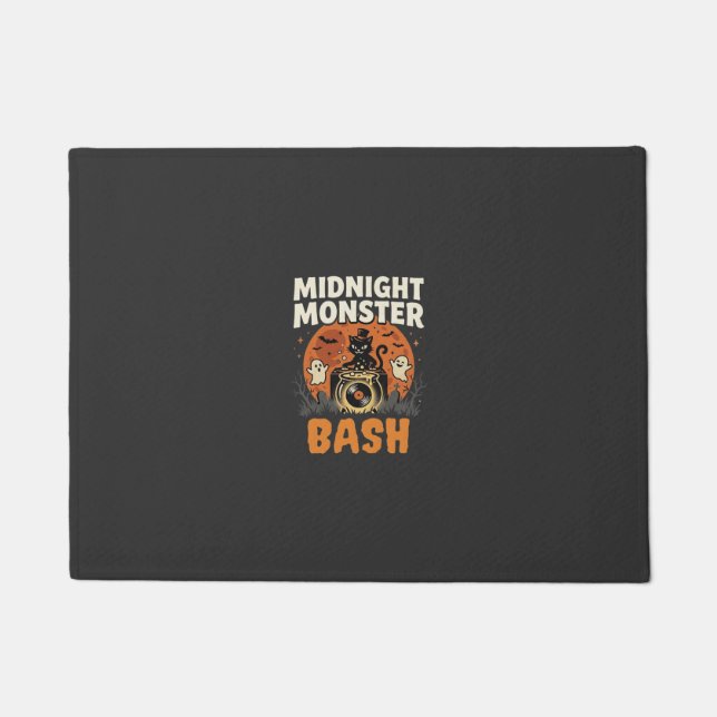 Paillasson Bash de monstres de minuit d'Halloween (Devant)