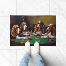 Basset Hound Chiens Jouer Poker Art