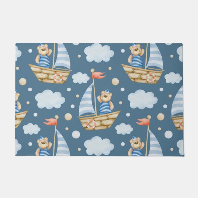 Paillasson Bateau à ours mignon (Devant)
