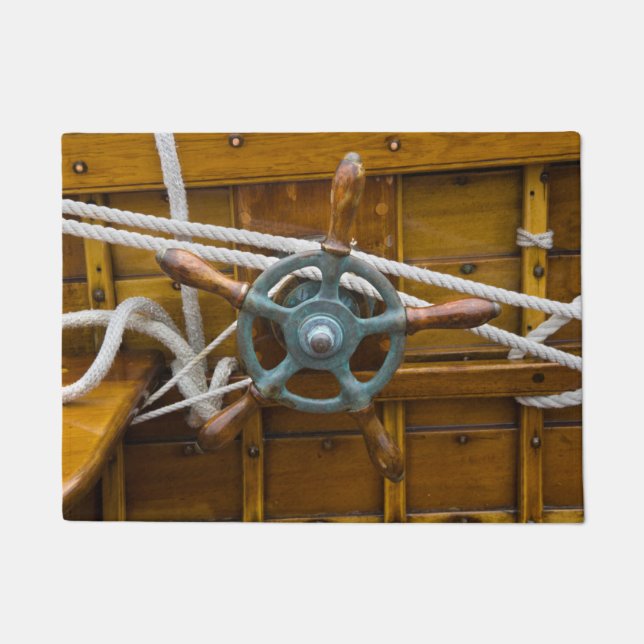 Paillasson Bateau en bois antique (Devant)