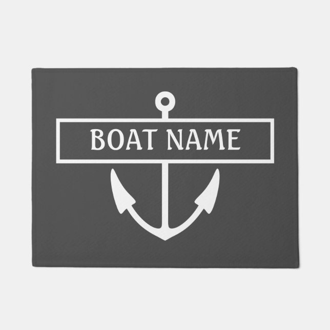 Paillasson Bateau Nom de l'embarcadère Mat (Devant)