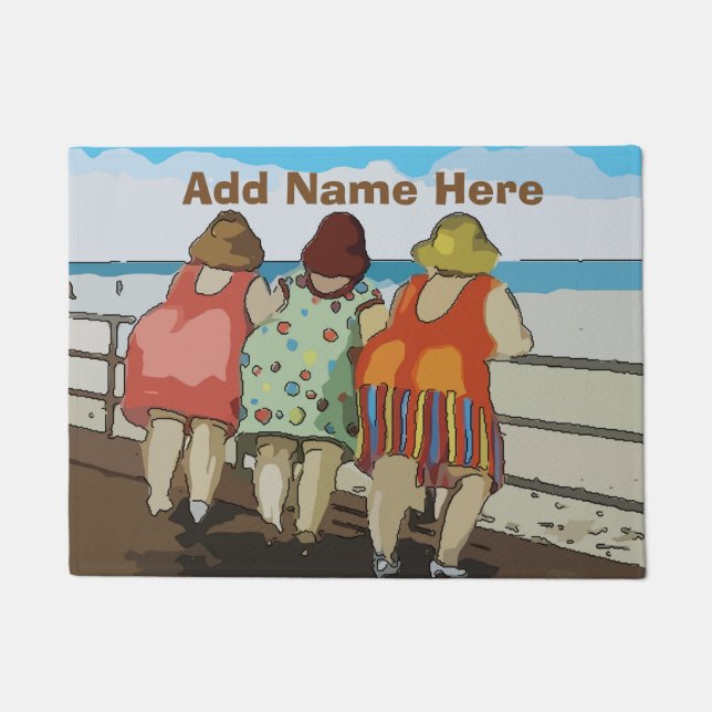 Paillasson Beach Buddies ajouter nom ou adresse (Devant)