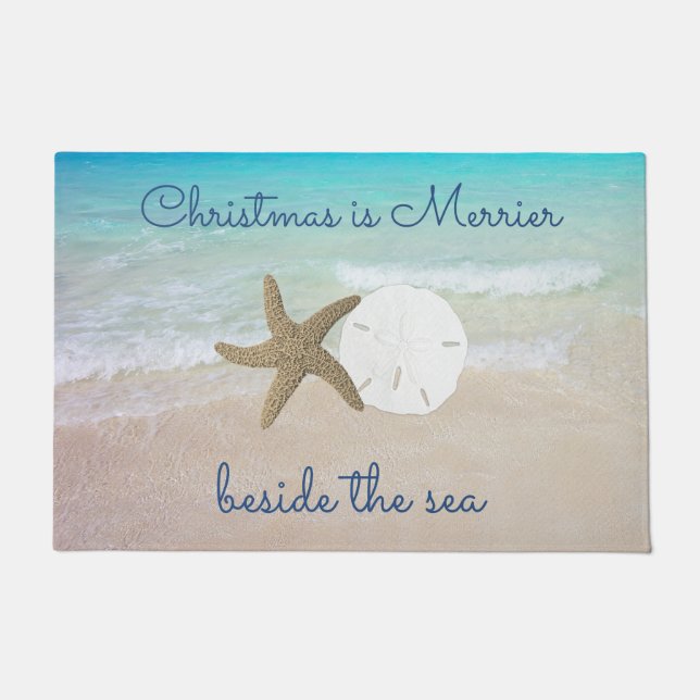 Paillasson Beach Christmas Merrier by the Sea Door Mat (Devant)