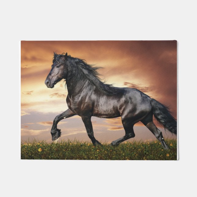 Paillasson Beau Cheval Noir (Devant)