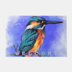 Paillasson Beau Kingfisher Bird Doormat Bienvenue
