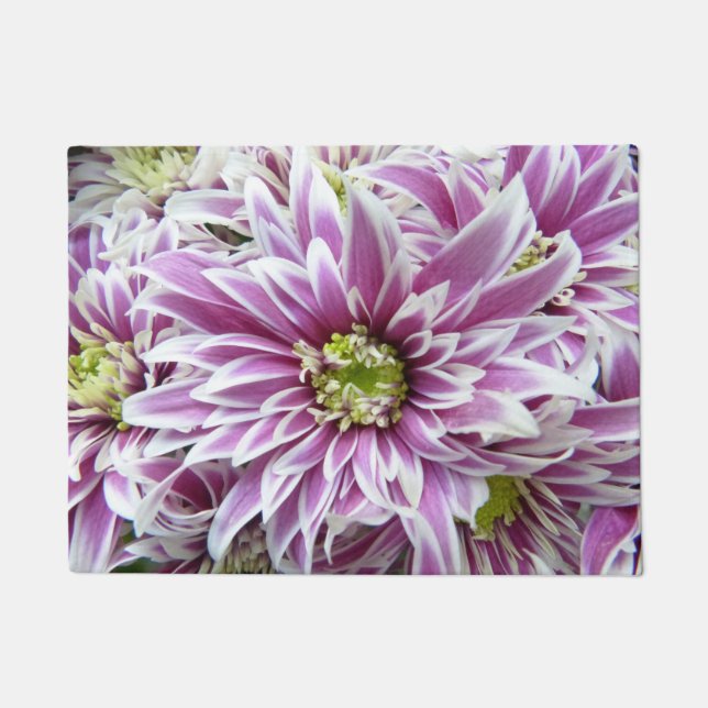 Paillasson Beau lilas et fleur blanche (Devant)