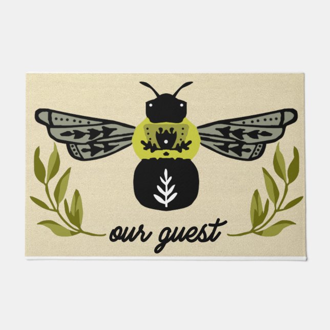 Paillasson Bee Our Guest Doormat| Abee lover cadeau (Devant)