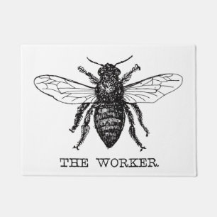Paillasson Bee Worker Honey Black Bumblebee