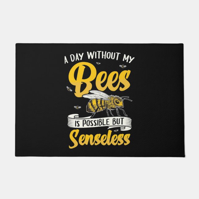 Paillasson Beekeeper Gift | A Day Without My Bees (Devant)