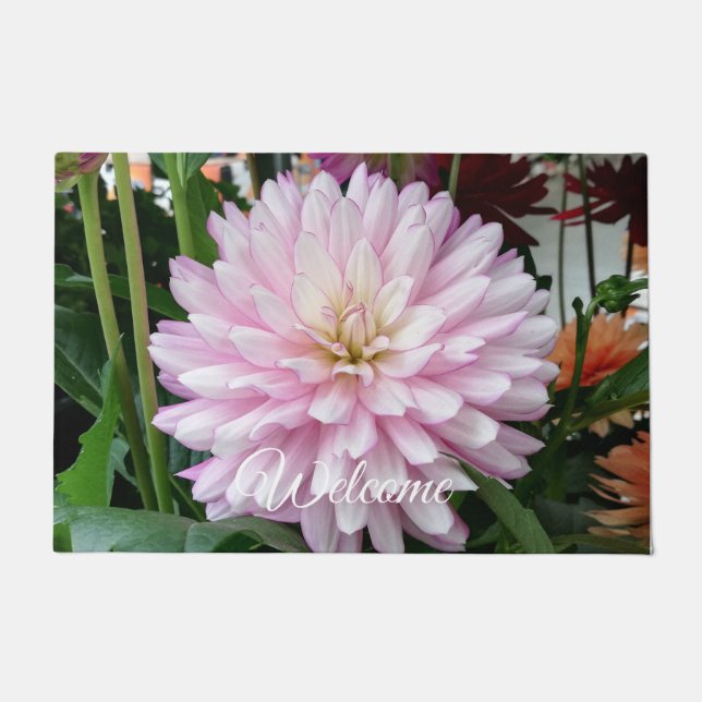 Paillasson Belle Fleur Dahlia Purple Clair (Devant)