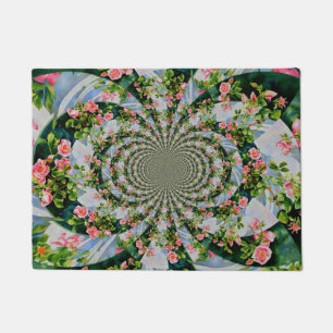 Paillasson Belle roses roses rouges rétro aquarelle fleurie