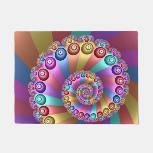 Paillasson Belles couleurs arc-en-ciel Art fractal Abstrait