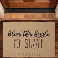 Bénissez cette Hizzle Fo Shizzle Famille Drôle Tan