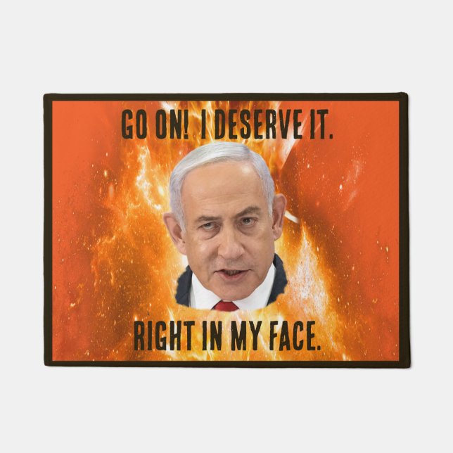 Paillasson Benjamin "Bibi" Netanyahu Premier ministre d'Israë (Devant)