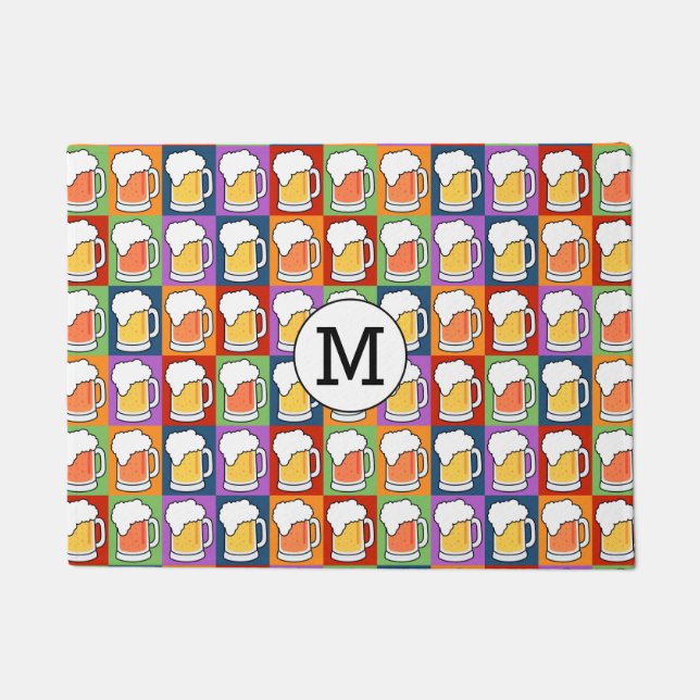 Paillasson BER Pop Art monomat personnalisé (Devant)