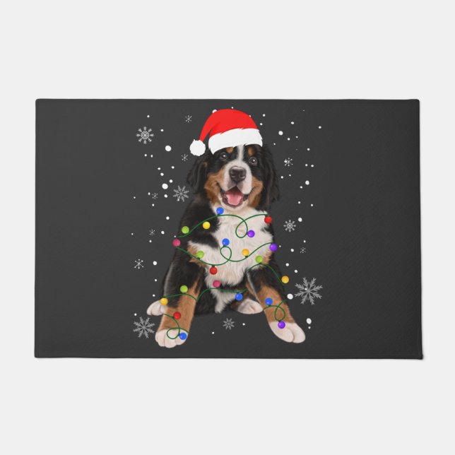 Paillasson Berese Mountain Dog Lights Christmas Matching Fam (Devant)