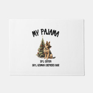 Paillasson berger allemand & Noël, Drôle Chien Design pour