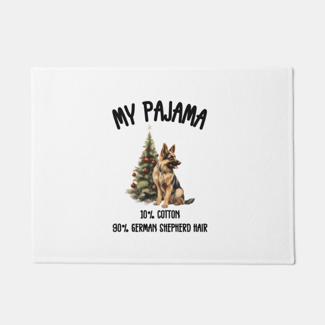 Paillasson berger allemand & Noël, Drôle Chien Design pour (Devant)