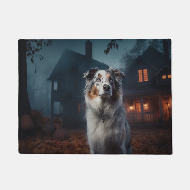 Paillasson Berger Australien Halloween Épouvantable (Devant)