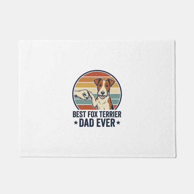Paillasson Best Fox Terrier Dad Ever Vintage Dog Lover Shirt_ (Devant)