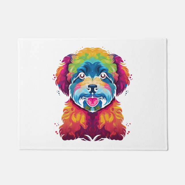 Paillasson Bichon Frise Dog Pop Art (Devant)